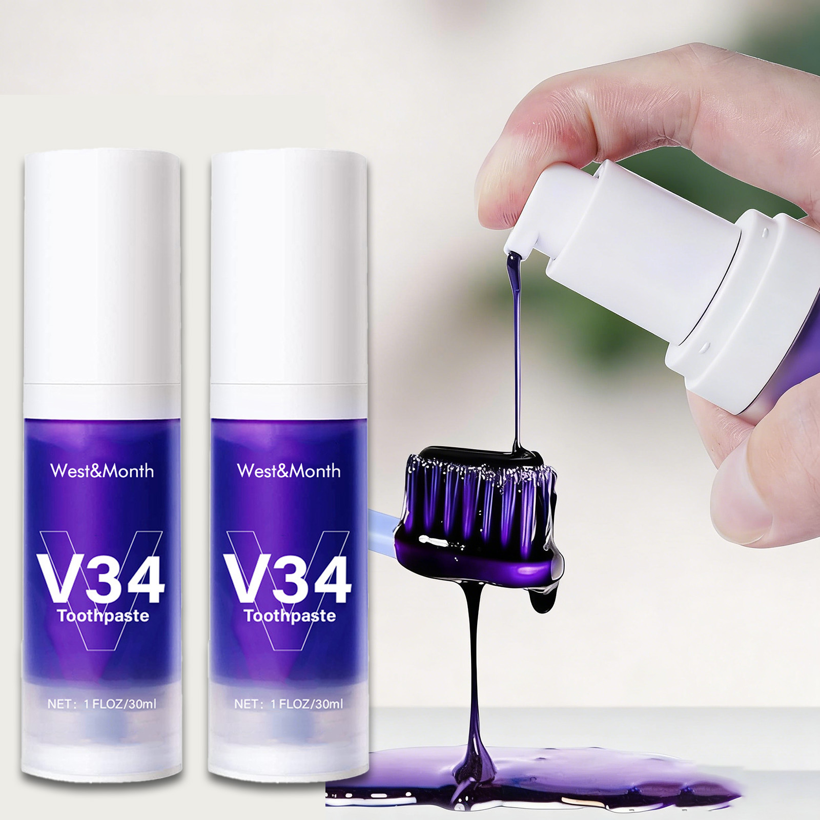 Teeth Whitening Charcoal Powder - V34 Teeth Whitening Toothpaste 30ml Intensive
