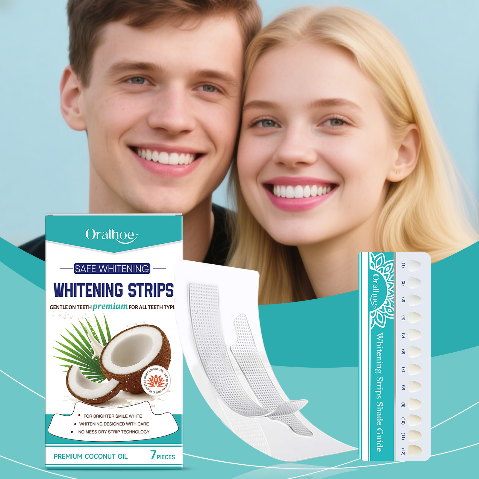 Teeth Whitening/Bleaching - Teeth Whitening Strip Dental Brighten Remove