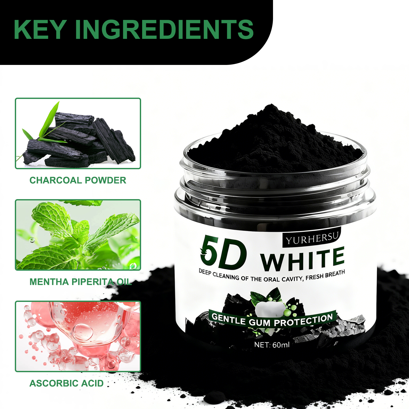 Bamboo Charcoal Teeth Whitenin - Teeth Whitening Charcoal Powder avaliação e preço