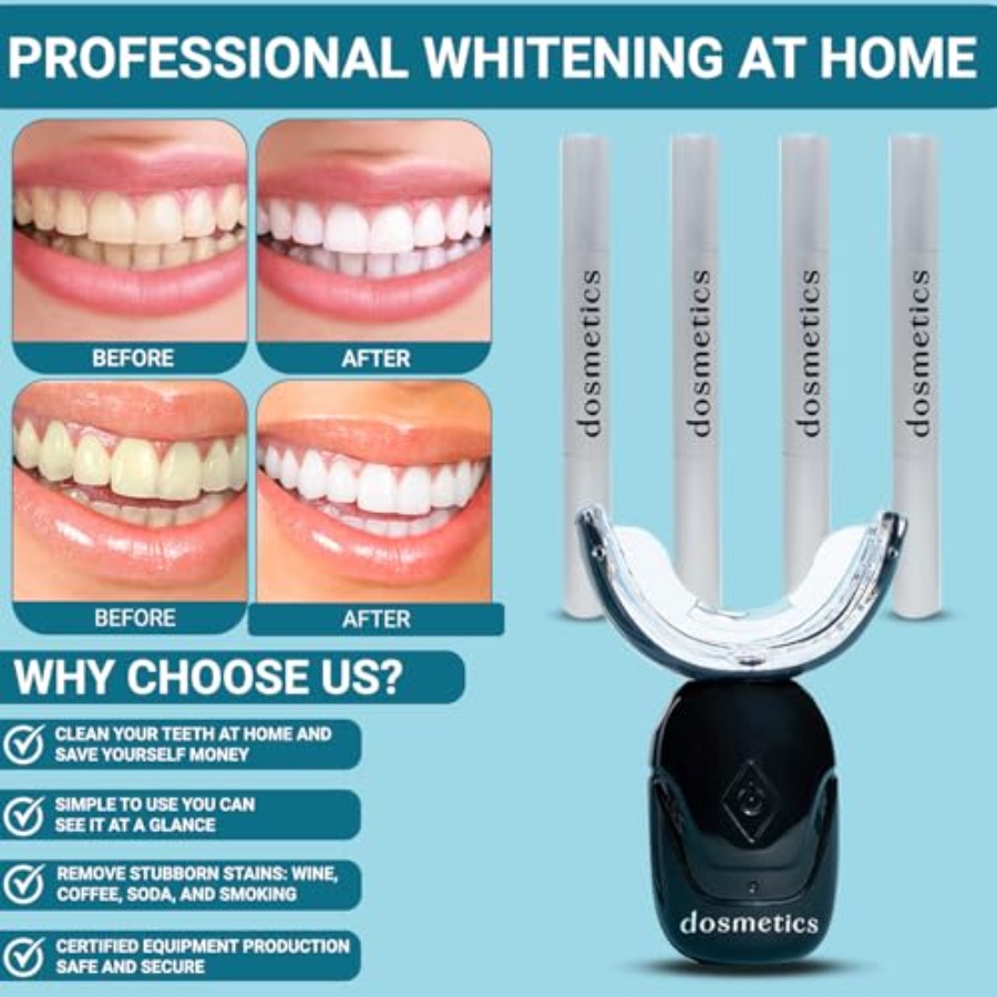 Teeth Whitening Kit with LED L - Teeth Whitening Led Kit avaliação e preço