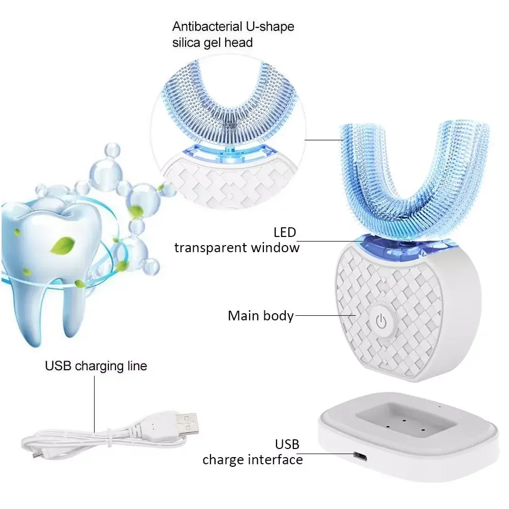 Ultrasonic Electric Toothbrush - Teeth Whitening With Blue Light avaliação e preço