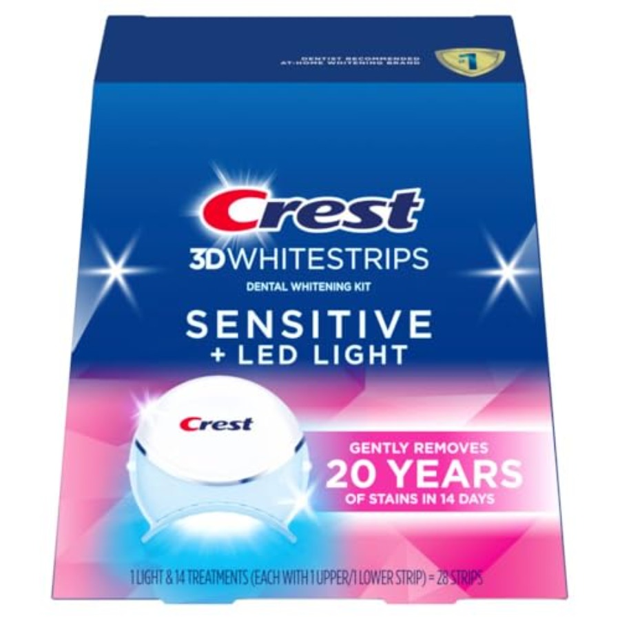 Crest 3D Whitestrips Sensitive - Teeth Whitening Led Kit avaliação e preço