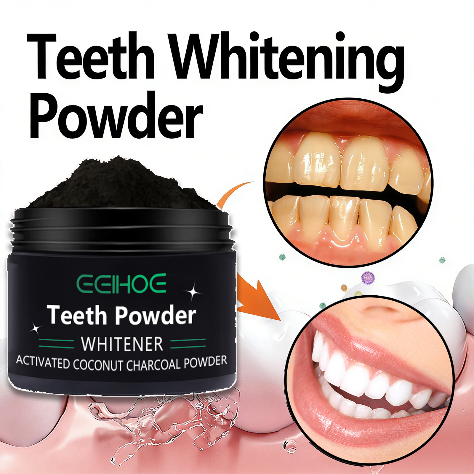 Natural Teeth Whitening Powder - Teeth Whitening Charcoal Powder avaliação e preço
