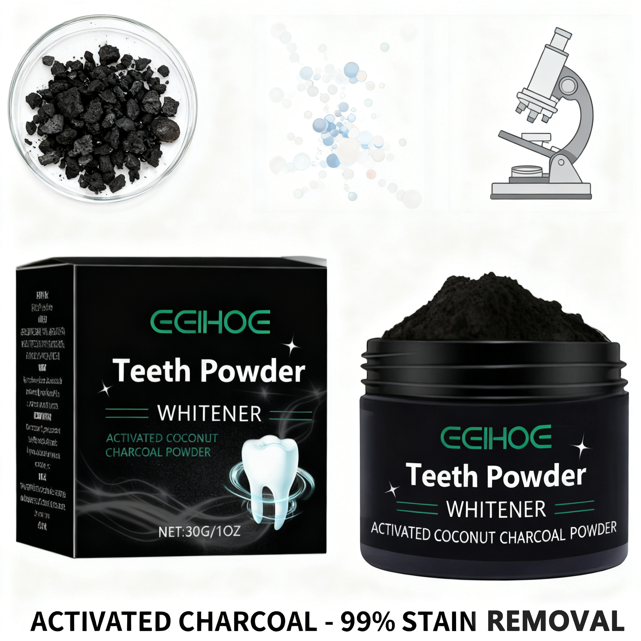 Natural Teeth Whitening Powder - Teeth Whitening Charcoal Powder avaliação e preço