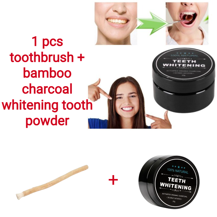 Miswak Siwak Natural Toothbrus - Teeth Whitening Charcoal Powder avaliação e preço