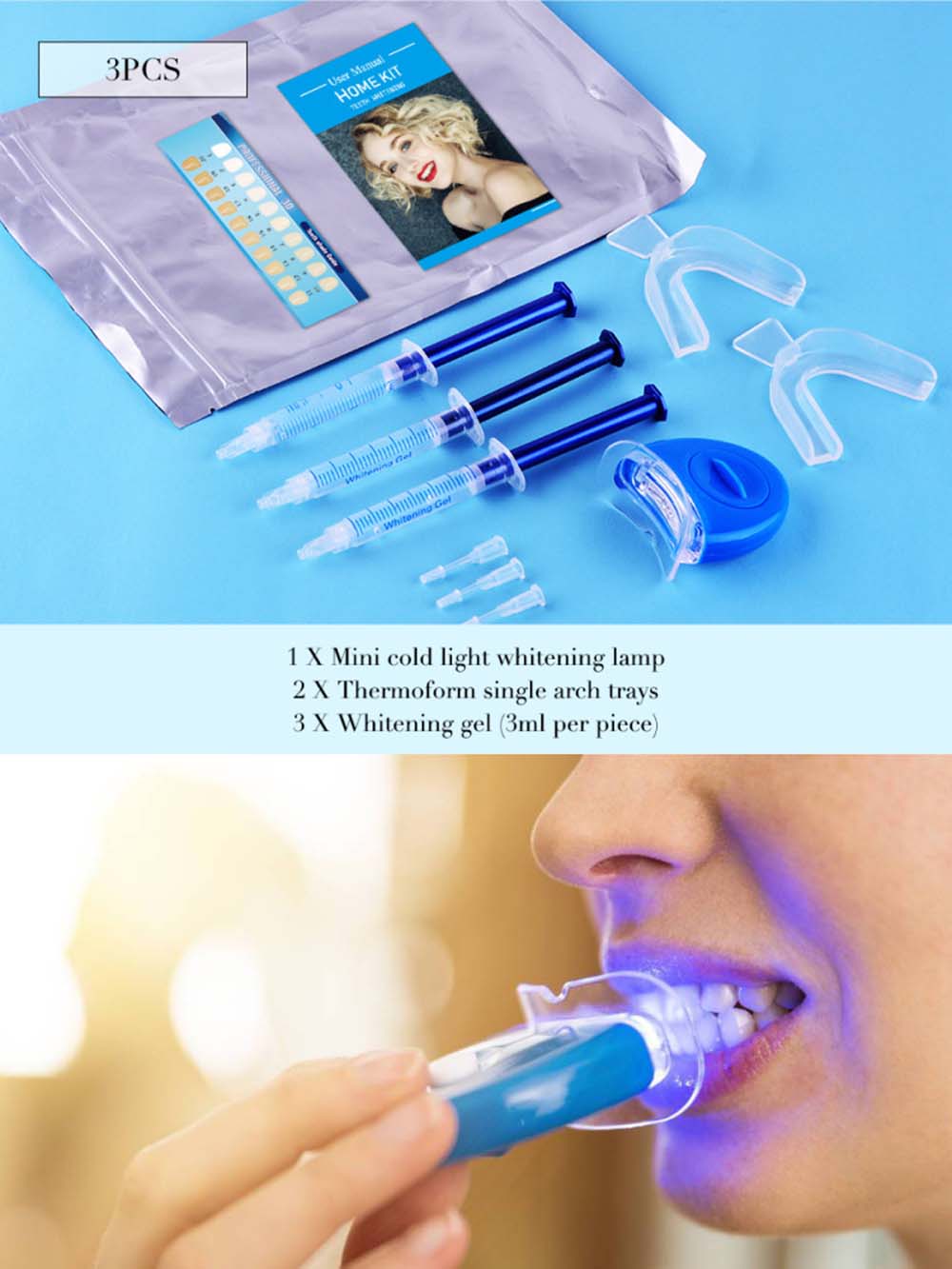 Top Quality Peroxide Teeth Whi - Teeth Whitening Led Kit avaliação e preço