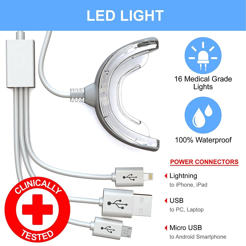 3 in1 Teeth Whitening Lamp 16  - Teeth Whitening With Blue Light avaliação e preço
