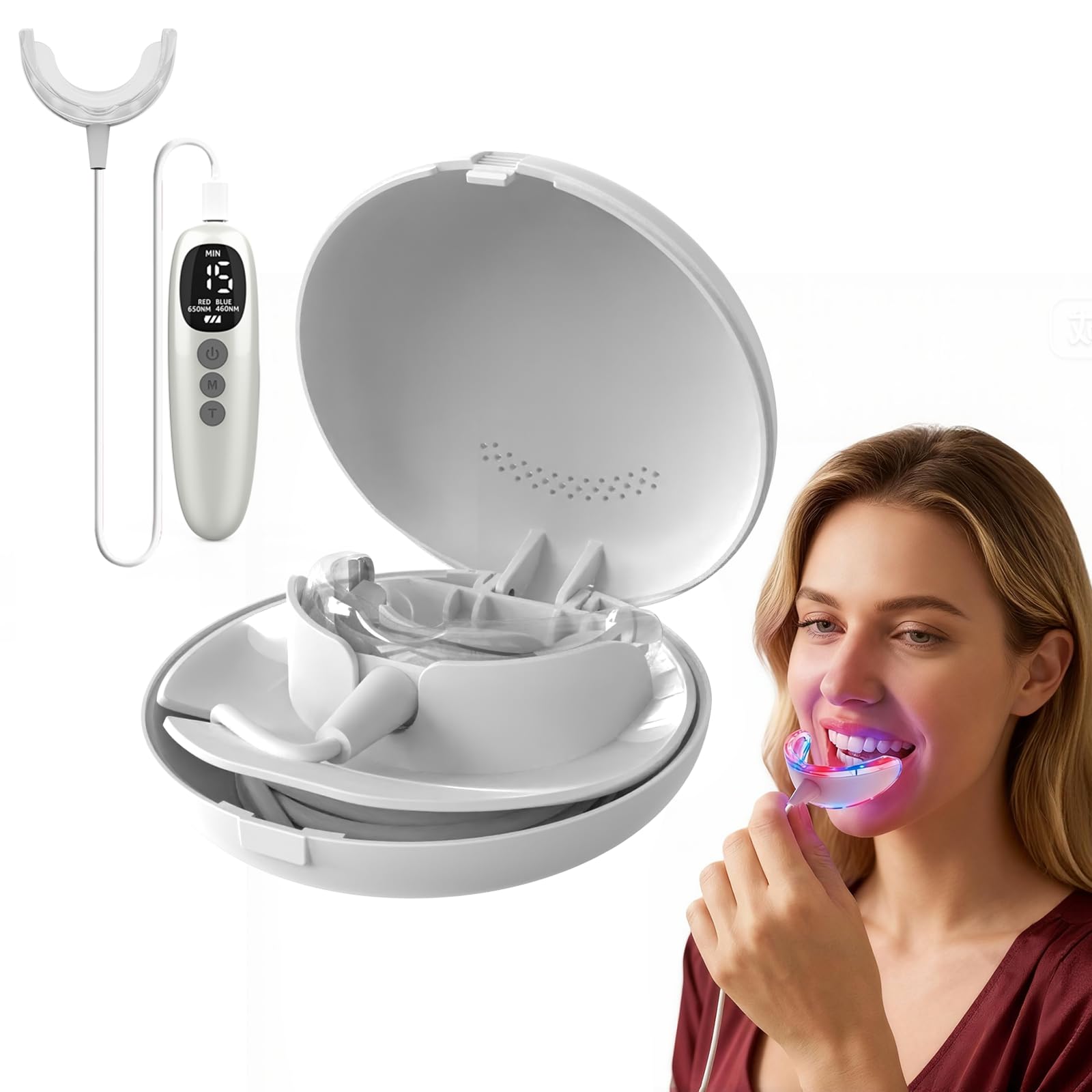 Teeth Whitening Kit 18 Diode R - Teeth Whitening With Blue Light avaliação e preço