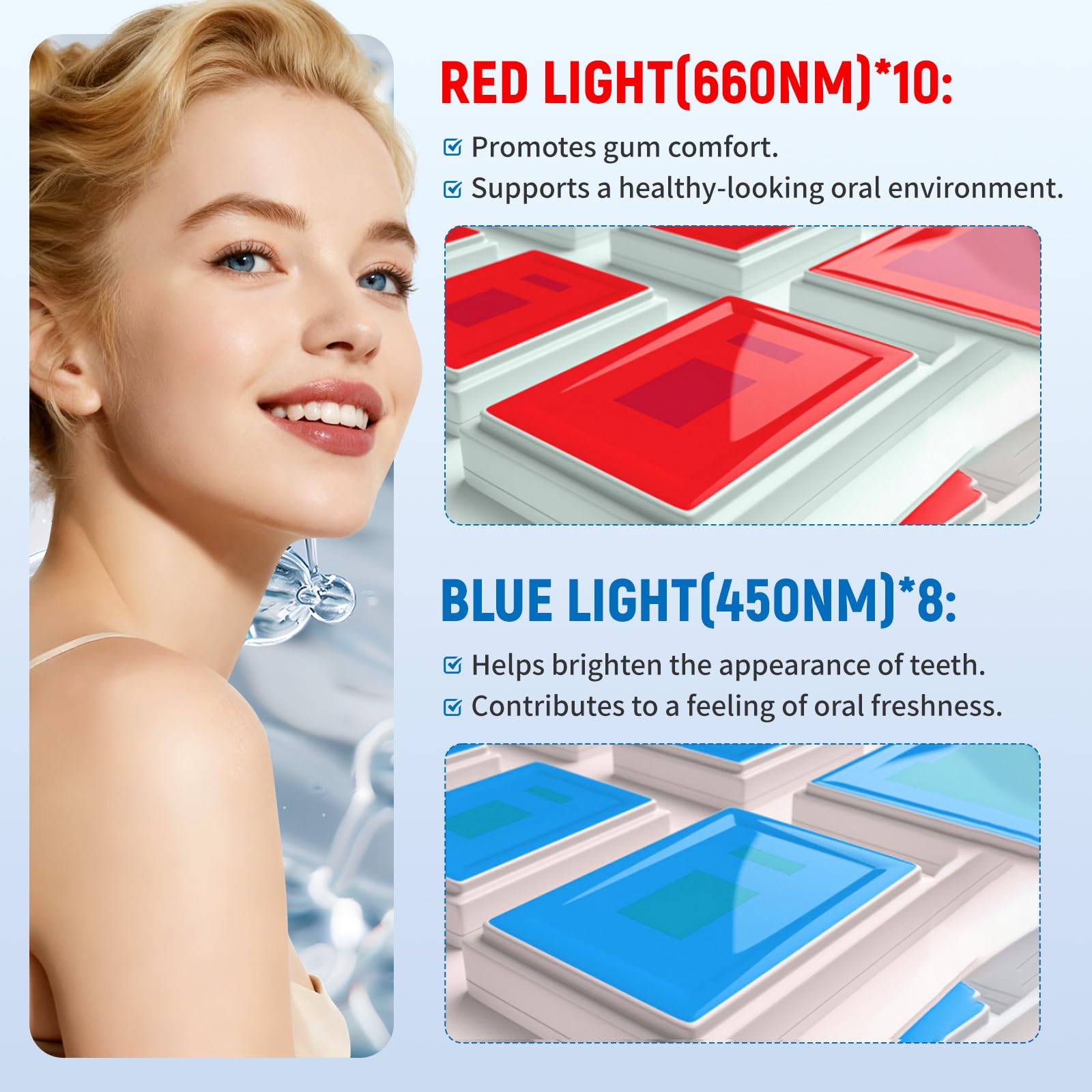Teeth Whitening Kit 18 Diode R - Teeth Whitening With Blue Light avaliação e preço