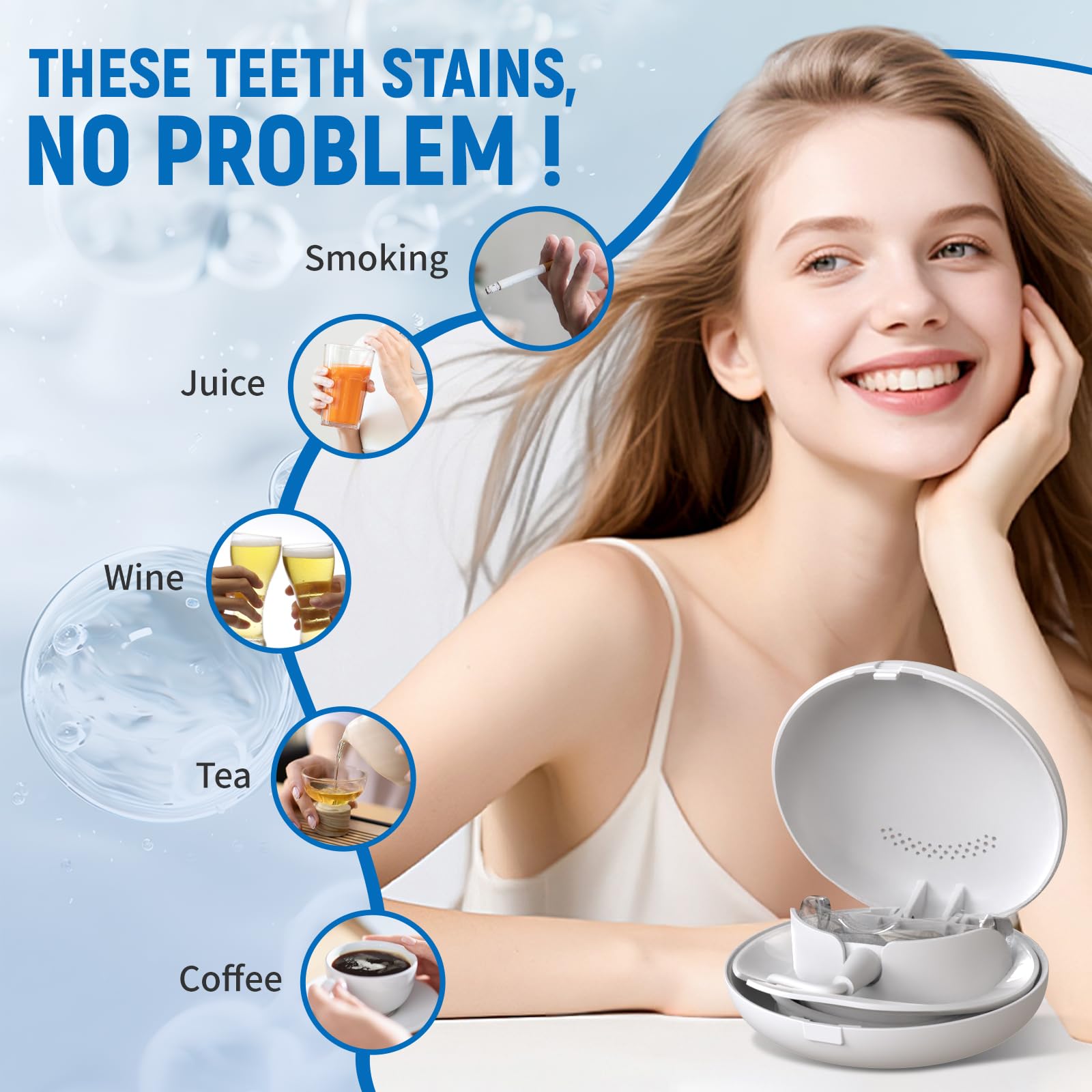 Teeth Whitening Kit 18 Diode R - Teeth Whitening With Blue Light avaliação e preço