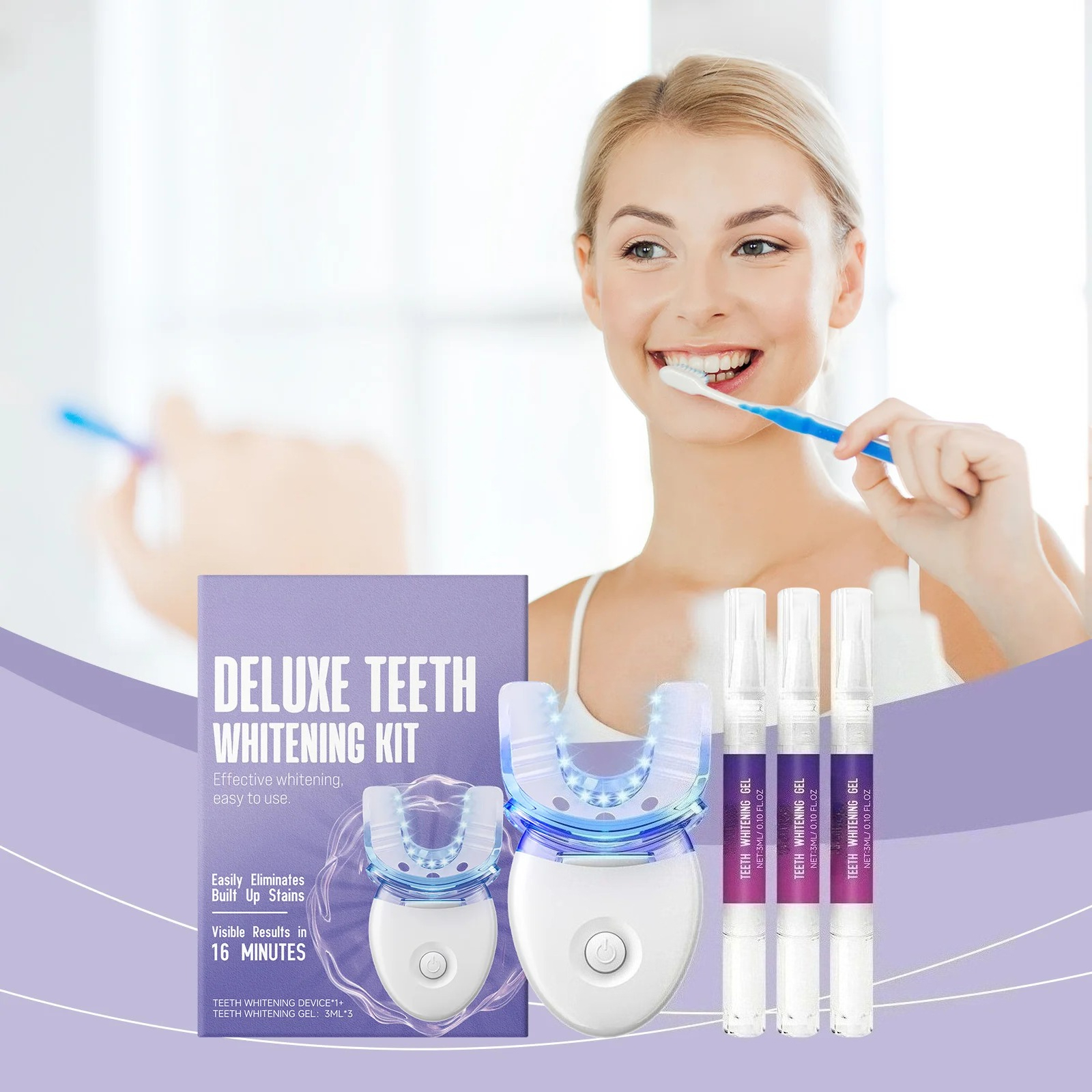 LED Teeth Whitening Gel Kit –  - Teeth Whitening Led Kit avaliação e preço