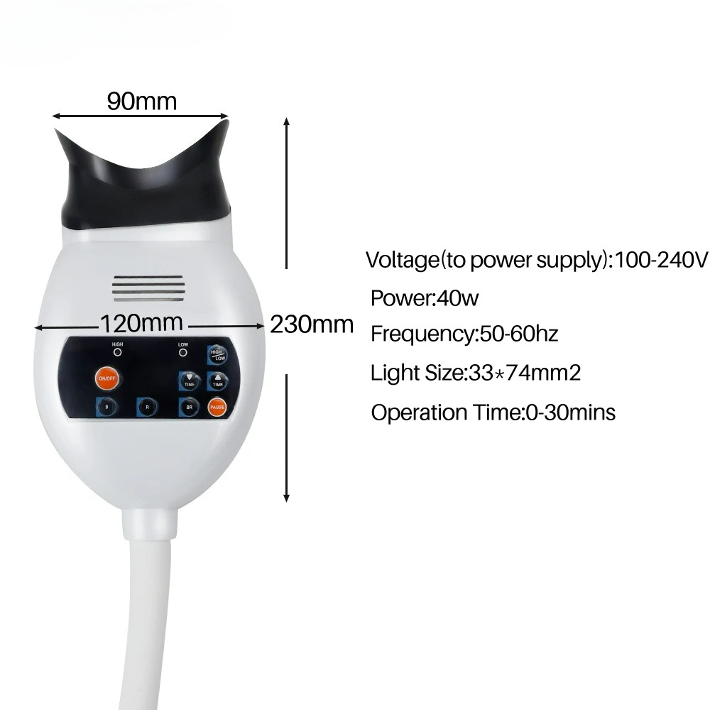 Adjustable 3 Colors LED Teeth  - Teeth Whitening/Bleaching avaliação e preço