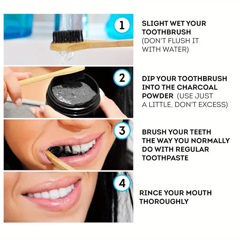 Teeth Brightening Whitening Po - Teeth Whitening Charcoal Powder avaliação e preço