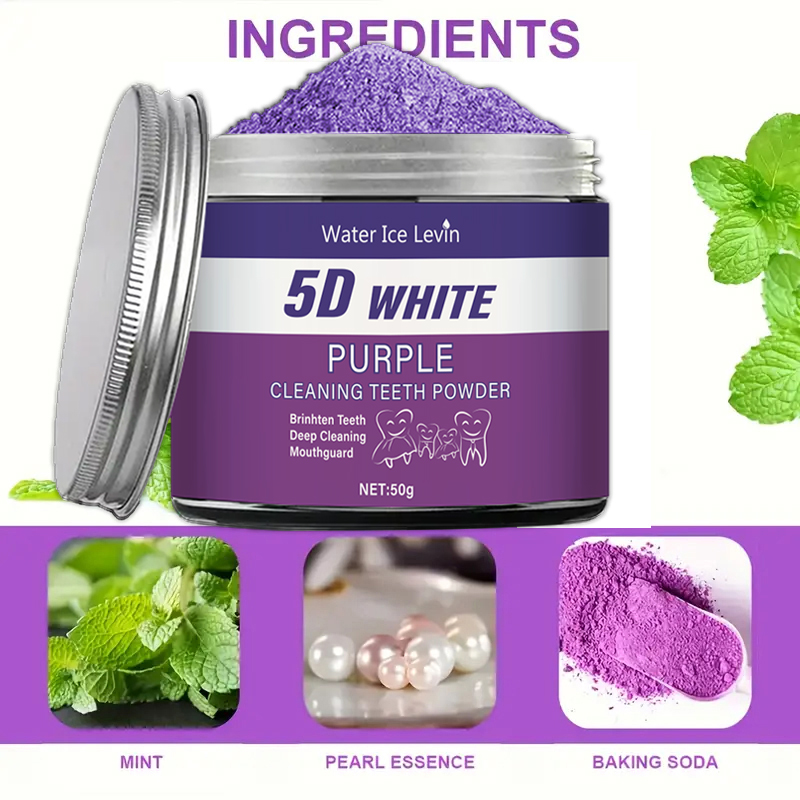 Purple Teeth Whitening Powder, - Teeth Whitening Charcoal Powder avaliação e preço
