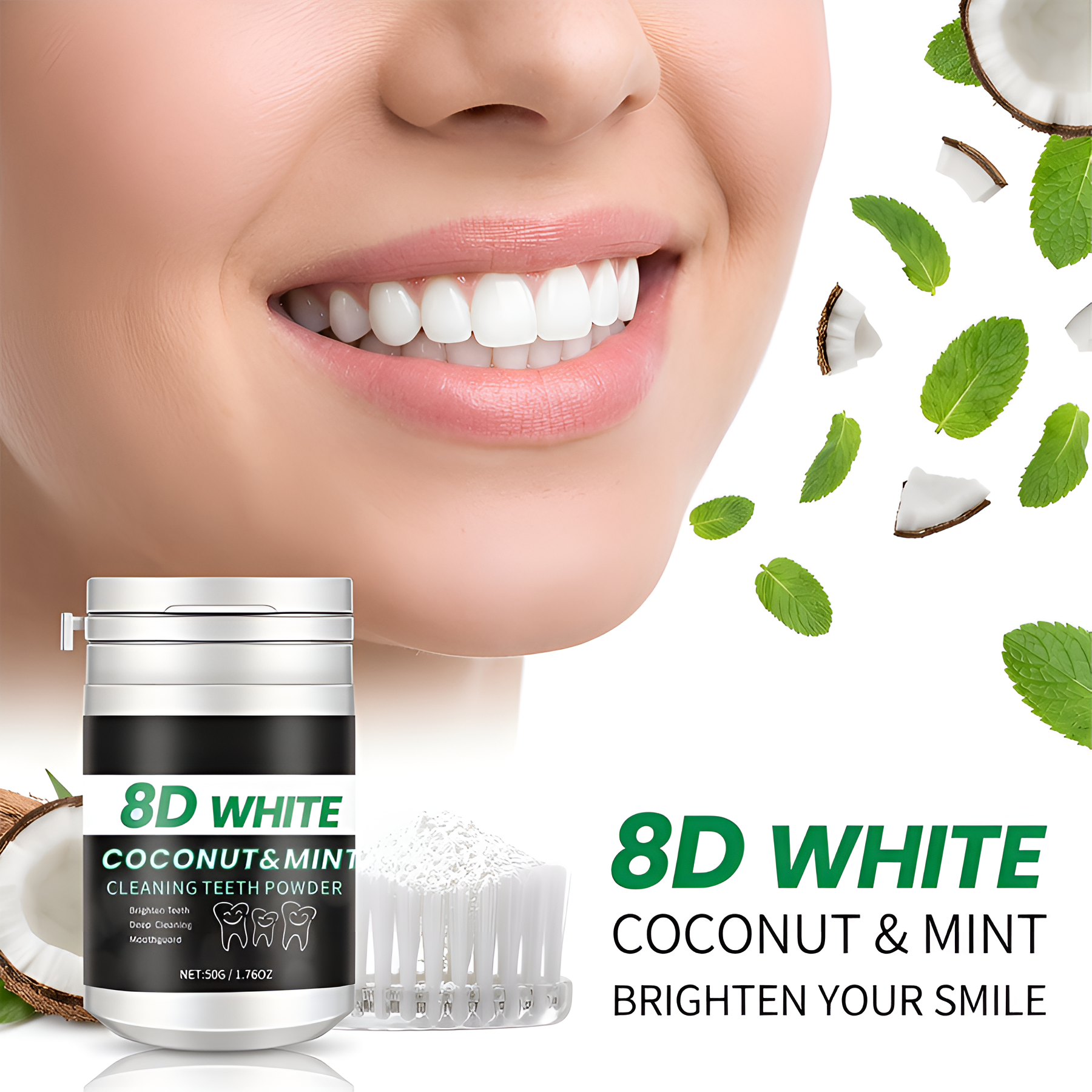 8D Charcoal Teeth Whitening Po - Teeth Whitening Charcoal Powder avaliação e preço