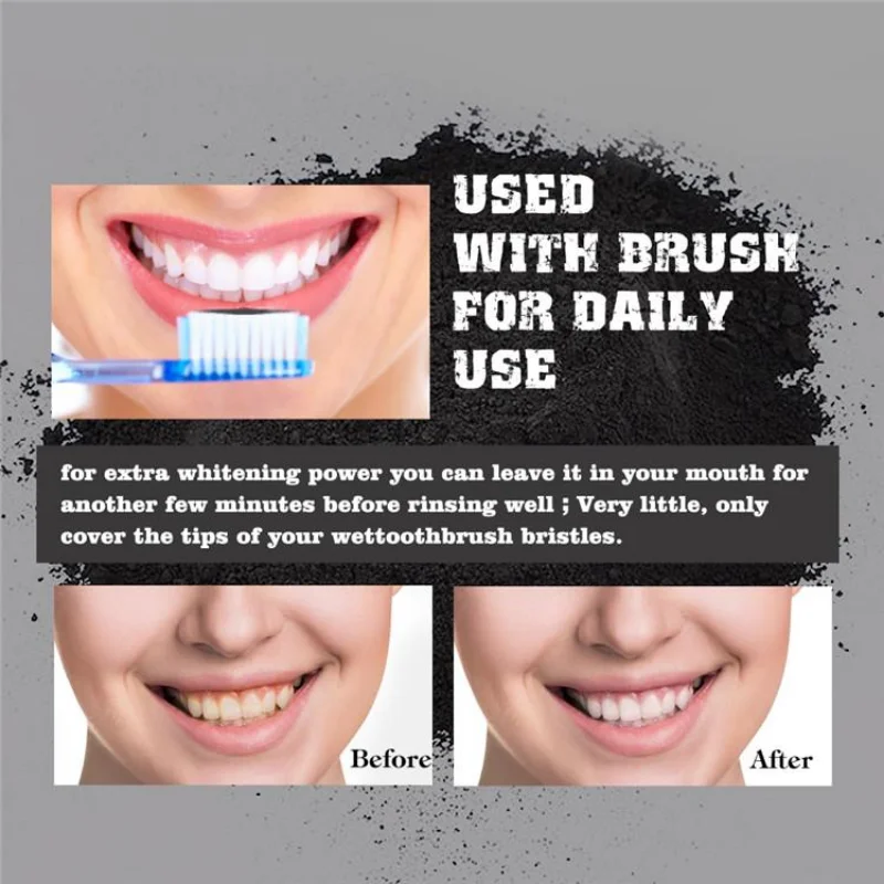 Food Grade Teeth Powder Charco - Teeth Whitening Charcoal Powder avaliação e preço